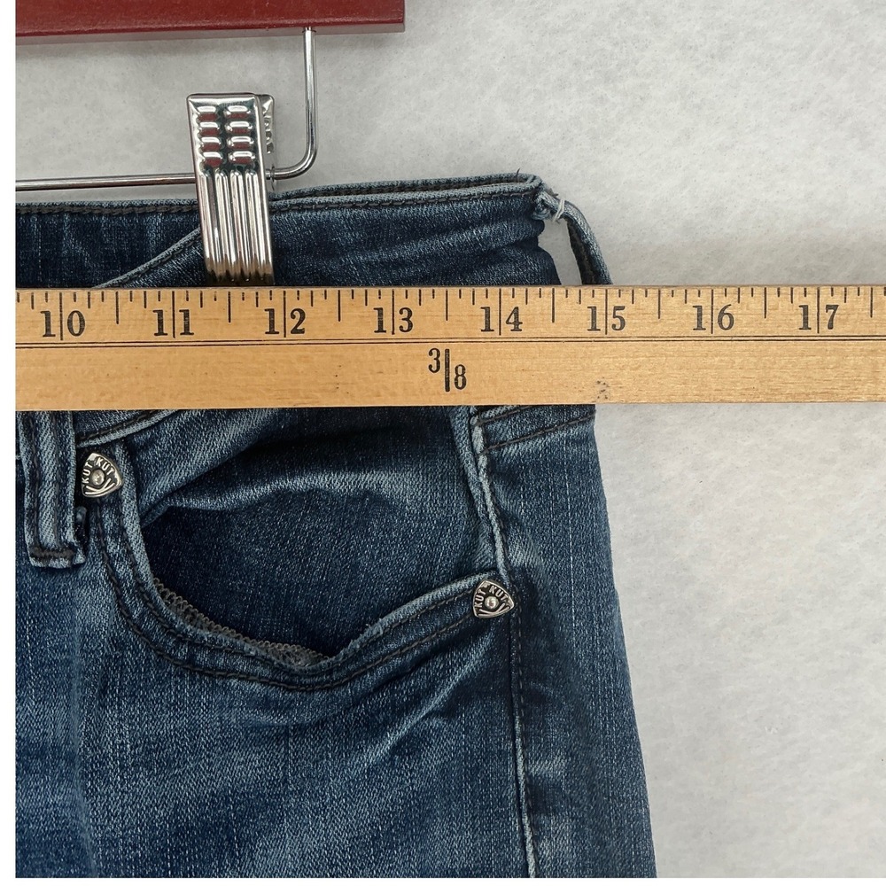 Kut from the Kloth Katy Boyfriend Jeans Womens 6 Blue Medium Wash Distressed - Picture 8 of 10